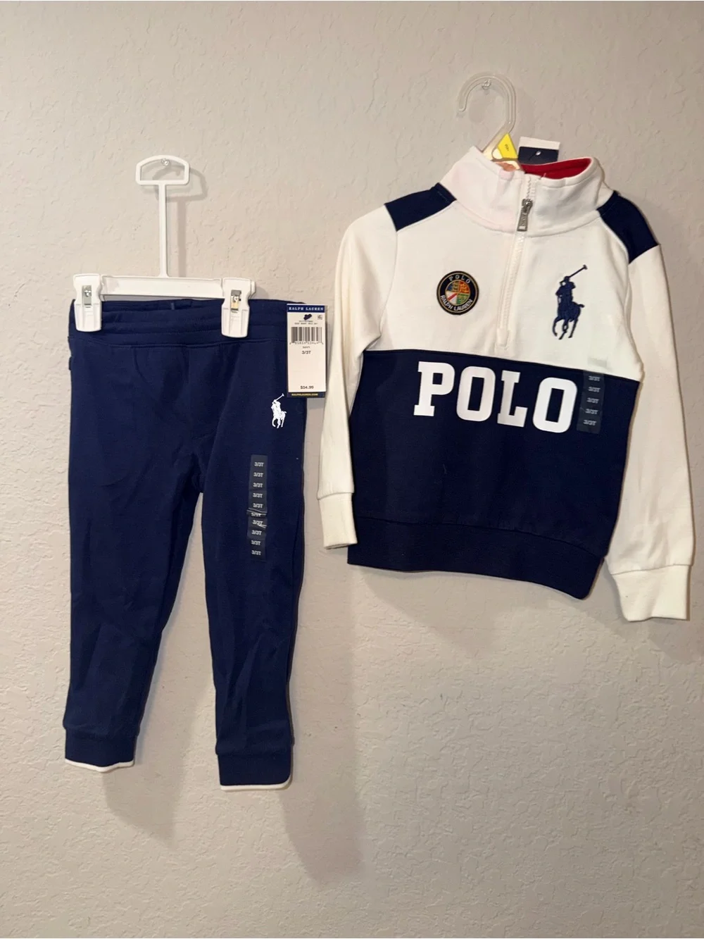 Polo Ralph Lauren Boys 3T Polo Logo 2-Piece Pullover & jogger NWT